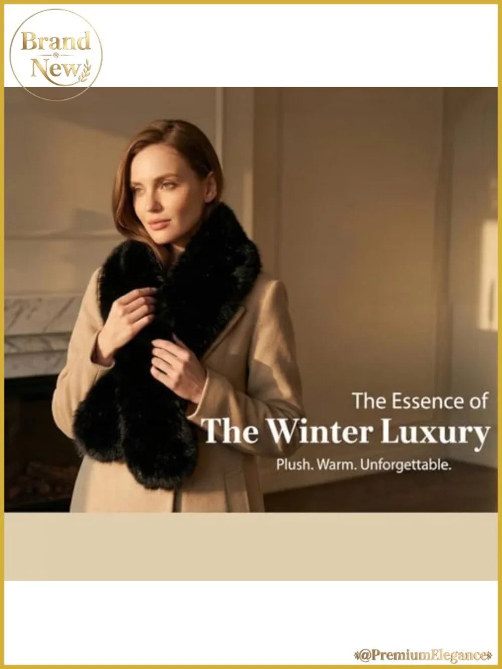 Faux Fur Collar Scarf Wrap Women's Shawl Stole Warm Winter Neck Warmer